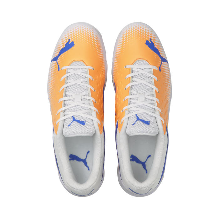 PUMA SPIKE 22.2 White Bluemazing Neon Citrus Cricket Shoes