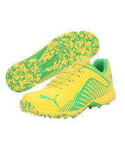PUMA 22 FH RUBBER CRICKET SHOES -  Vibrant Yellow Puma Green