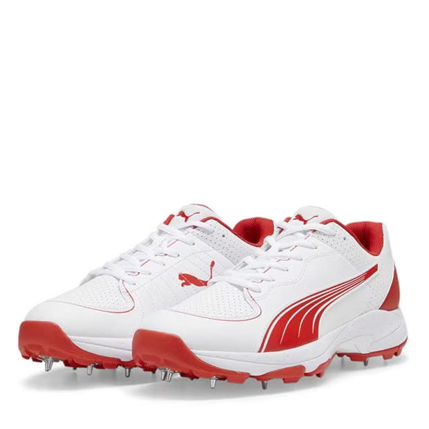 PUMA Spike 24.1 Cricket Shoes - Puma White-Puma Red