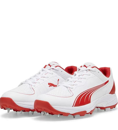 PUMA Spike 24.1 Cricket Shoes - Puma White-Puma Red