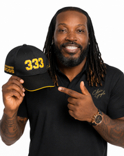 CHRIS GAYLE UNIVERSE BOSS 333 HAT - BLACK AND YELLOW