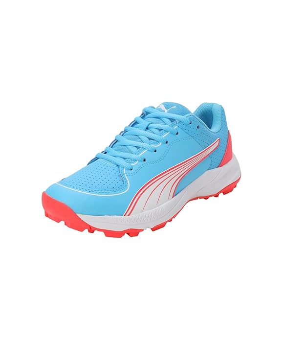 PUMA 24 FH Rubber Cricket Shoes - Luminous Blue-Fire Orchid-Puma White