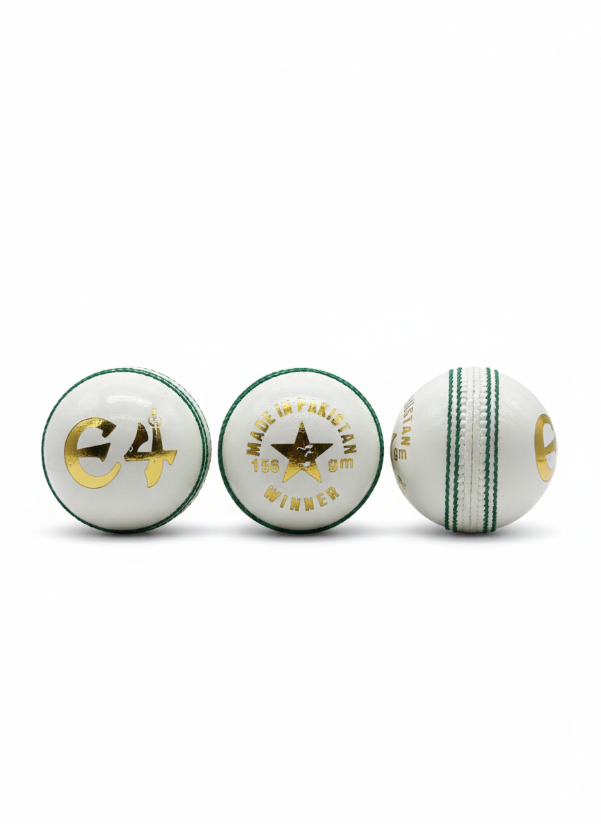 CA E4 Winner White Cricket Ball