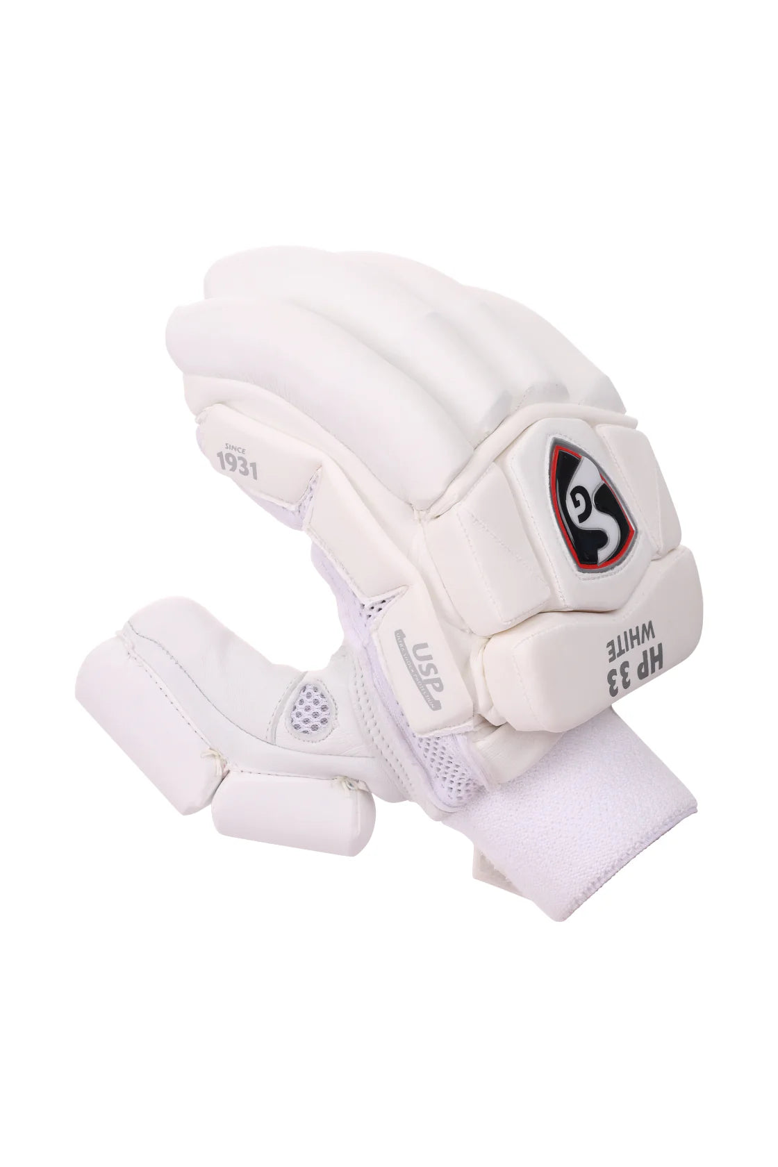 SG HP 33 White Mens Batting Gloves - 2025