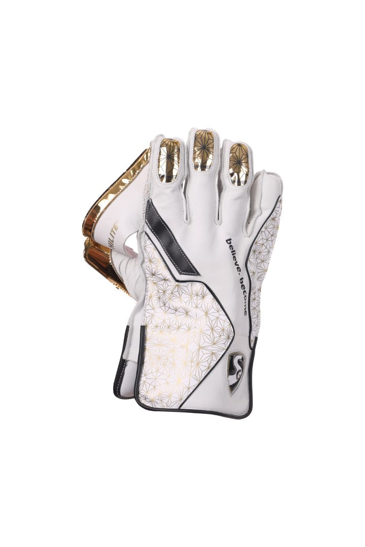 SG HiLite White Wicket Keeping Gloves - 2025