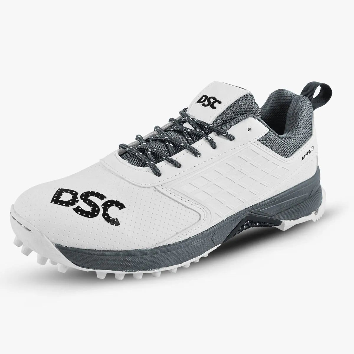DSC Jaffa 22 Cricket Shoes - White/Gray (2026)