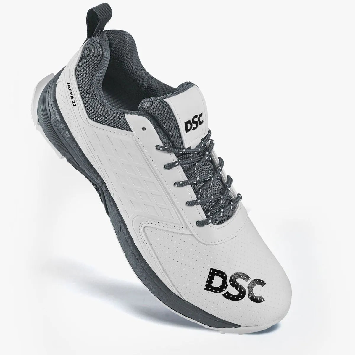 DSC Jaffa 22 Cricket Shoes - White/Gray (2026)