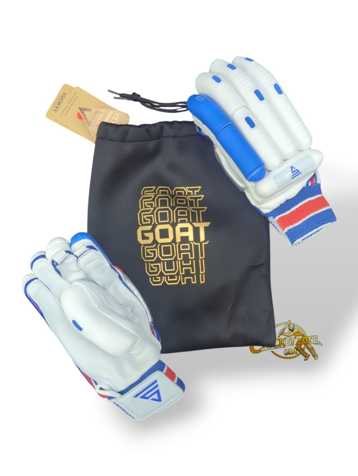 Versant Goat Series Batting Gloves - 2025 (White, Red, & Blue)