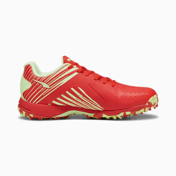 PUMA 22 FH  RUBBER CRICKET SHOES -  Red-Speed Green