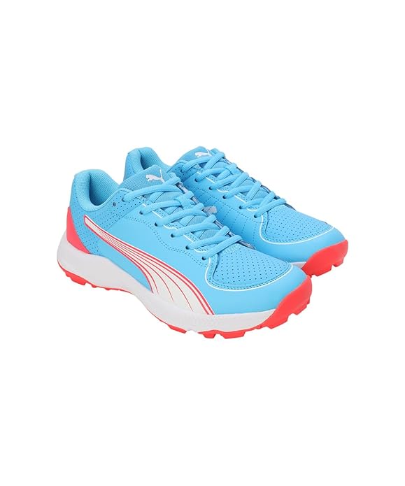 PUMA 24 FH Rubber Cricket Shoes Luminous Blue Fire Orchid Puma White