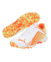 PUMA 22 FH RUBBER CRICKET SHOES -  White-Ultra Orange Fast Yellow
