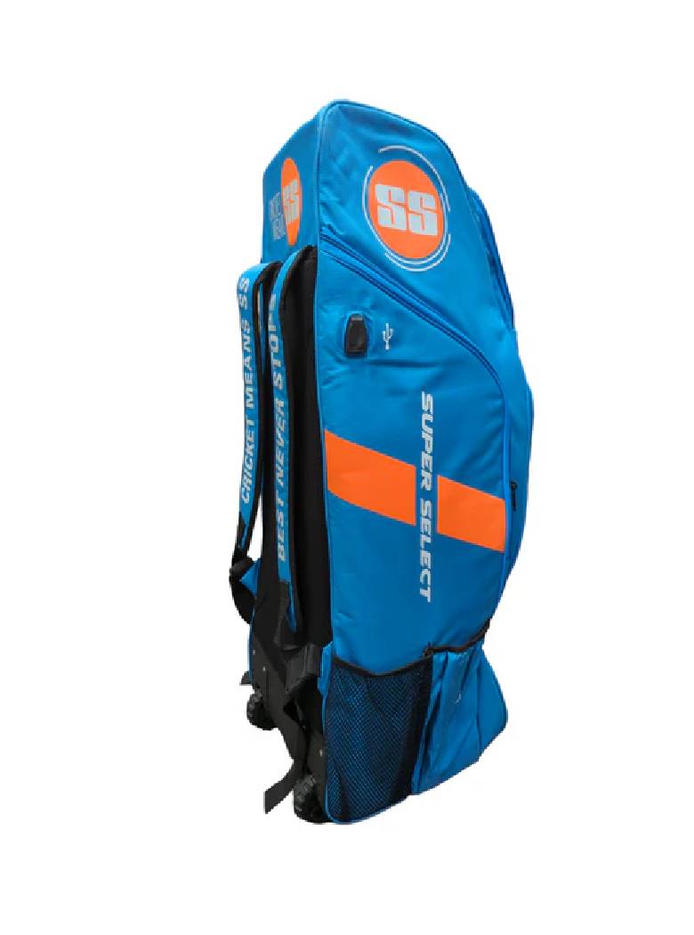 SS Super Select Sky Blue Duffle Wheelie Bag – CricketZoneUSA