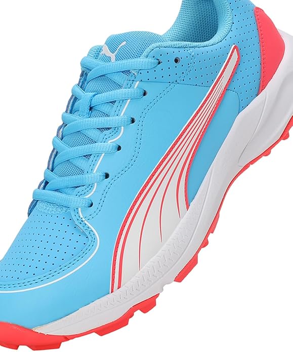 PUMA 24 FH Rubber Cricket Shoes - Luminous Blue-Fire Orchid-Puma White