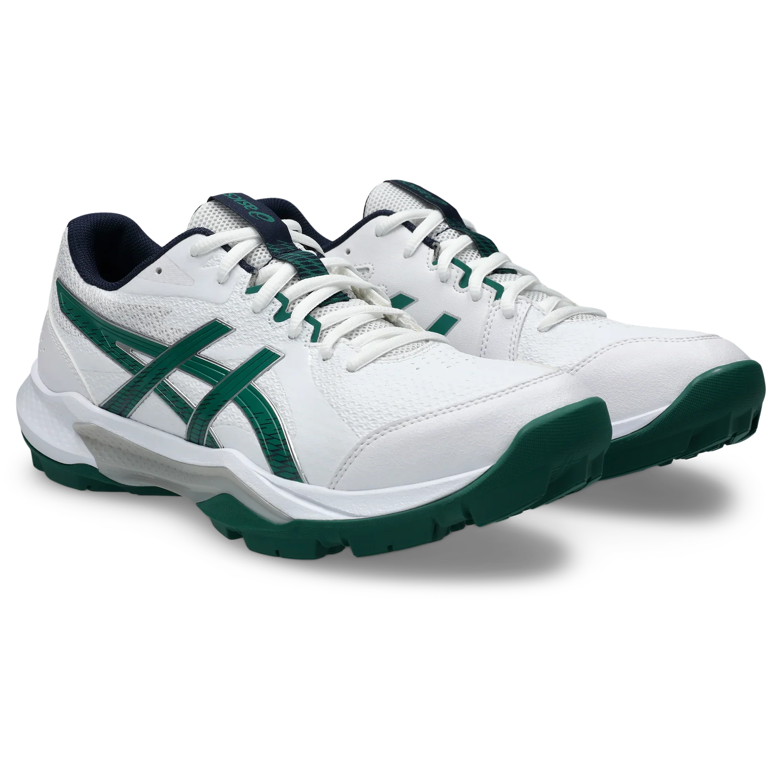 Asics Gel-Peake 3 Rubber Cricket Shoes - White/Green (2026)