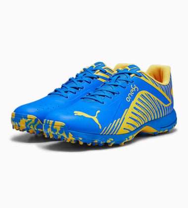 PUMA 22 FH  VK RUBBER CRICKET SHOES -  Ultra Blue-Yellow Blaze-White