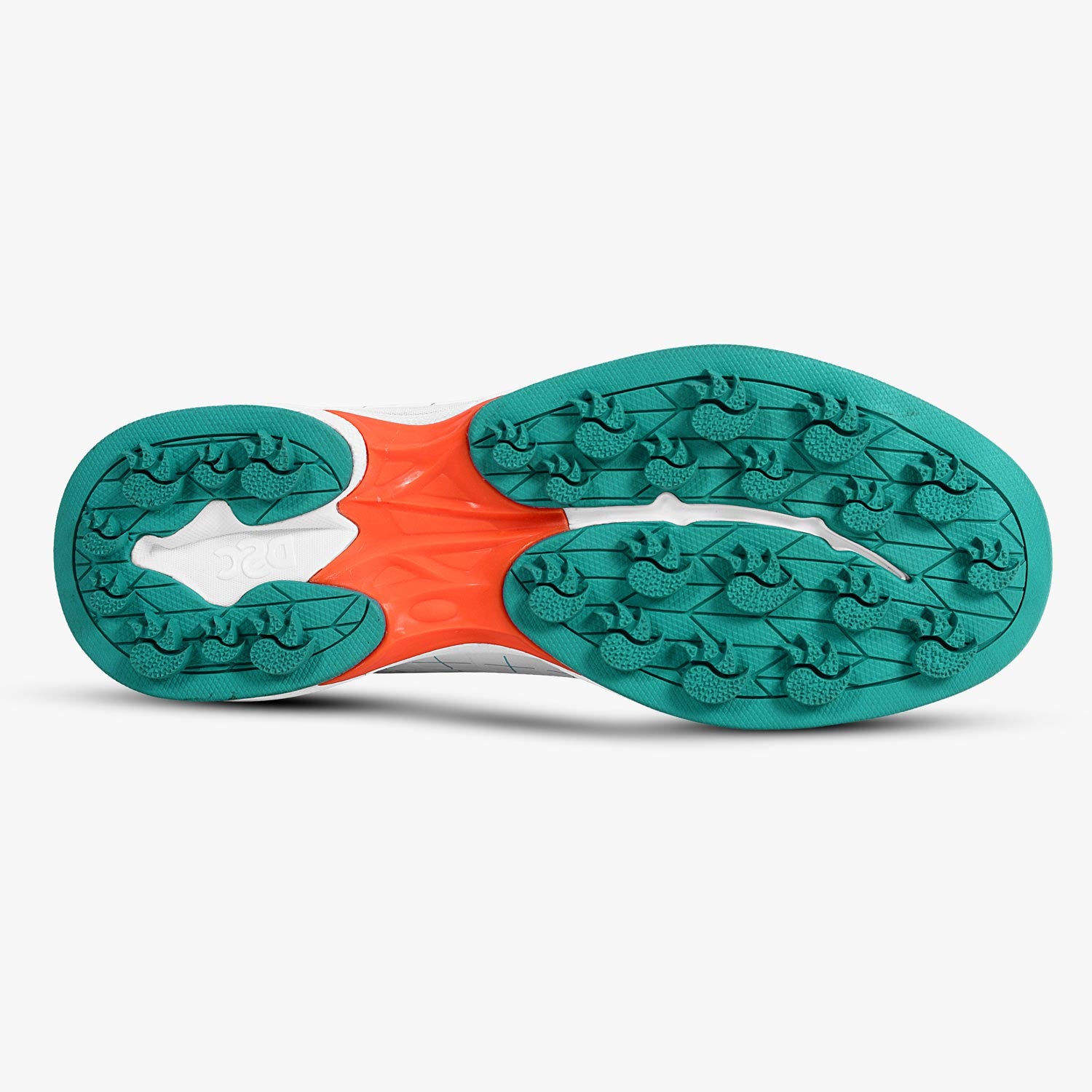 DSC Biffer 22 Cricket Shoes - Teal/Orange