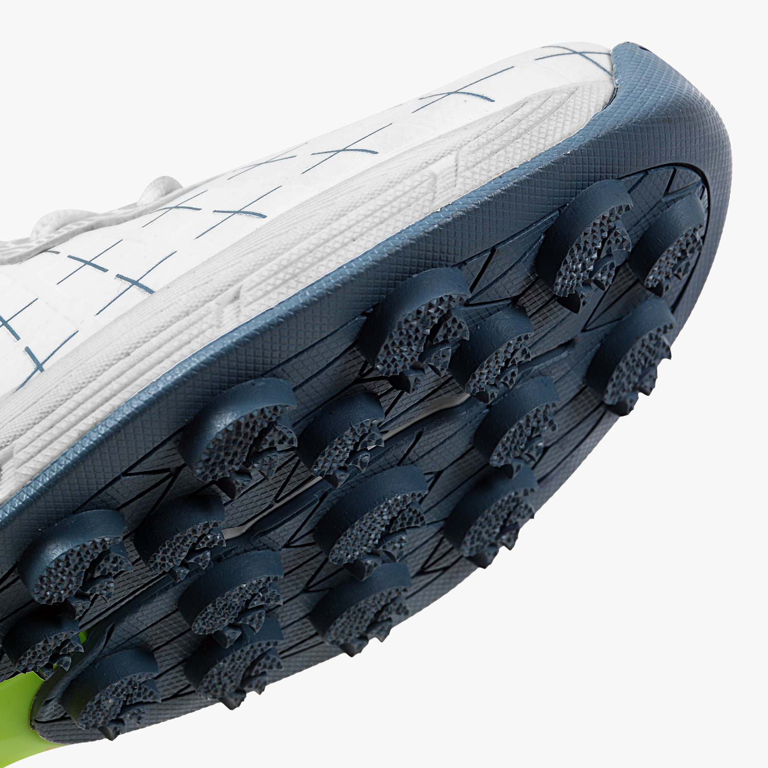 DSC Biffer 22 Cricket Shoes - White/Gray/Lime