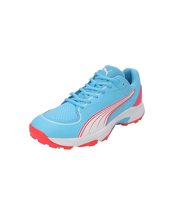 PUMA Spike 24.1 Cricket Shoes - Luminous Blue Puma White Fire Orchid