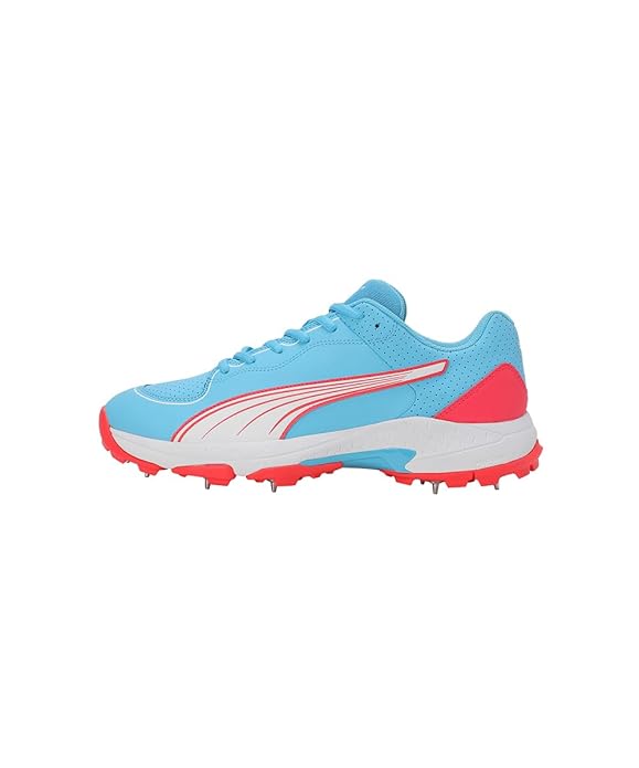 PUMA Spike 24.1 Cricket Shoes - Luminous Blue Puma White Fire Orchid