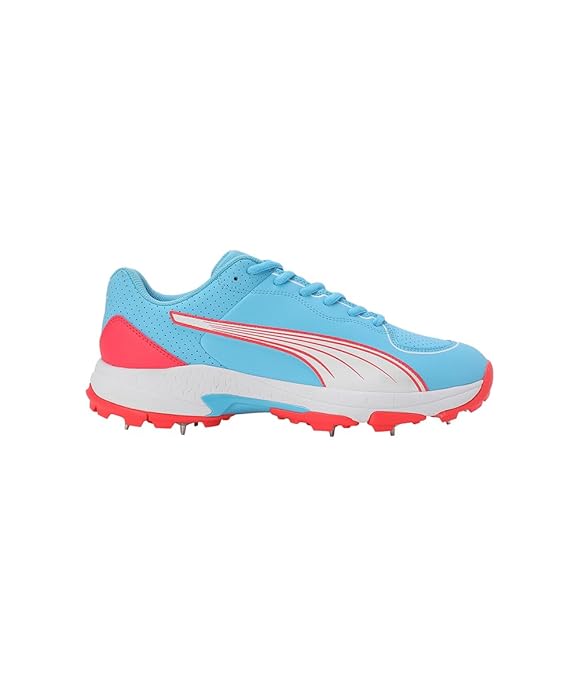 PUMA Spike 24.1 Cricket Shoes - Luminous Blue Puma White Fire Orchid