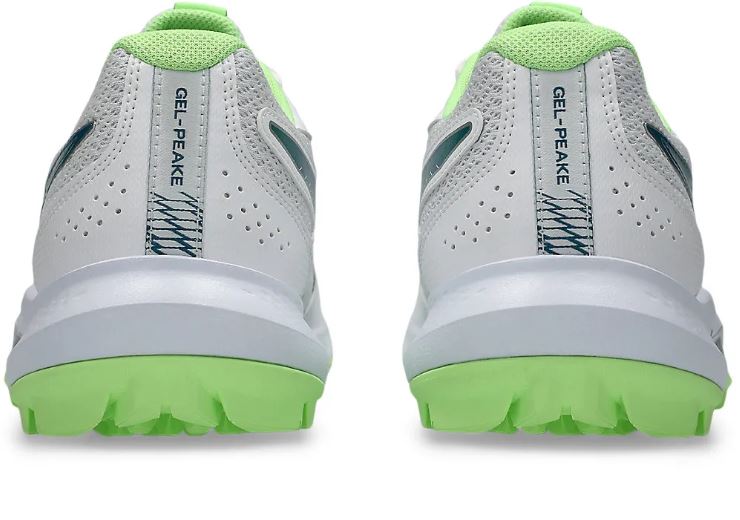 Asics Gel-Peake 3 Rubber Cricket Shoes - White/Dark Teal (2026)