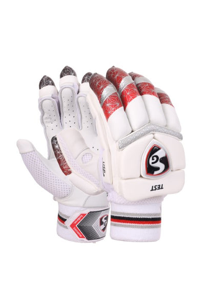 SG Test Men's Cricket Batting Gloves - Premium Leather With Finger Protection For Club & County Play