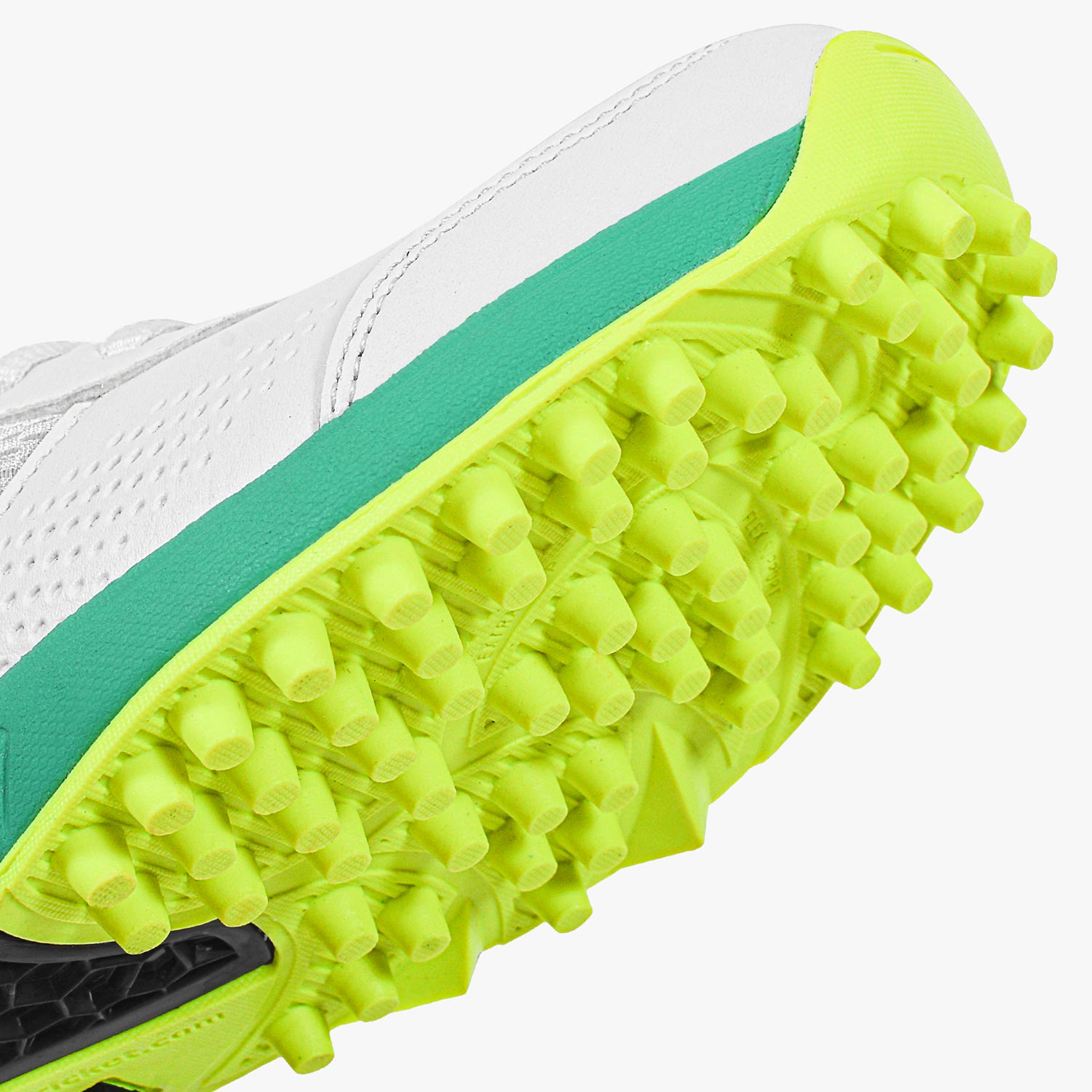 DSC Jaffa Neo Rubber Cricket Shoes - White/Lime/Green (2025