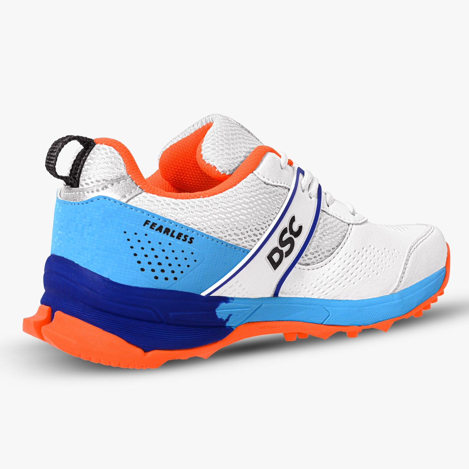 DSC Jaffa Neo Rubber Cricket Shoes - 2025 (Royal-Orange-White