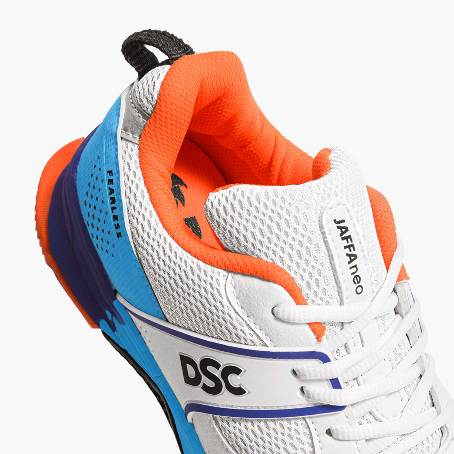 DSC Jaffa Neo Rubber Cricket Shoes - 2025 (Royal-Orange-White)