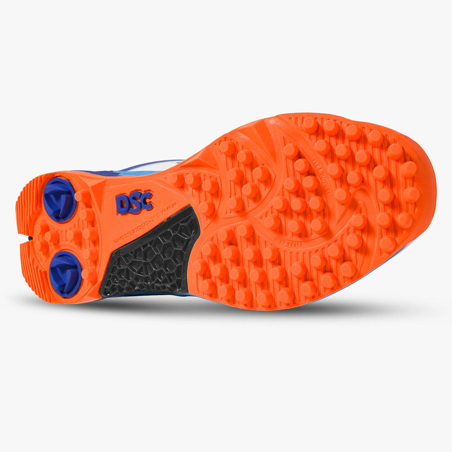 DSC Jaffa Neo Rubber Cricket Shoes - 2025 (Royal-Orange-White)