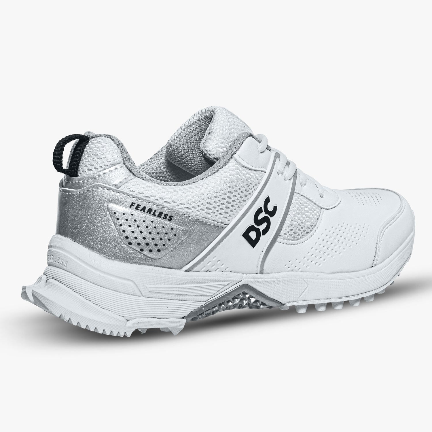 DSC Jaffa Neo Rubber Cricket Shoes - 2025 (White-Silver)