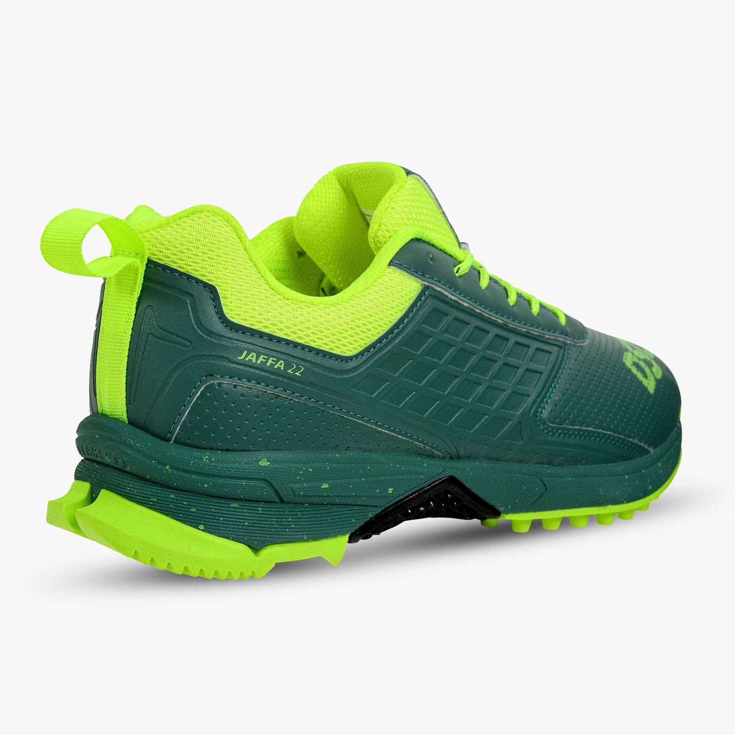 DSC Jaffa 22 Rubber Cricket Shoes - 2025 (Army Green-Lime)
