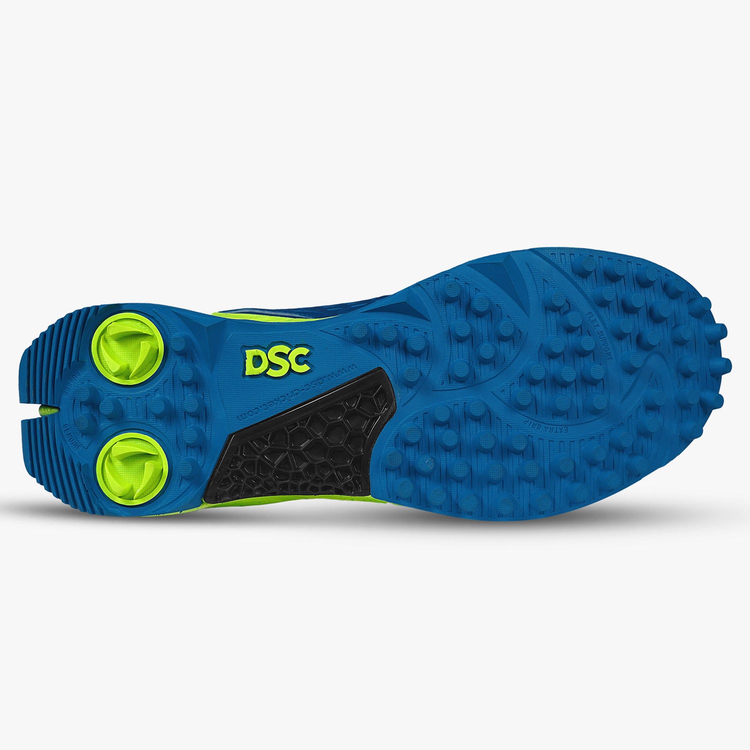 DSC Jaffa 22 Rubber Cricket Shoes - 2025 (Blue/Lime)