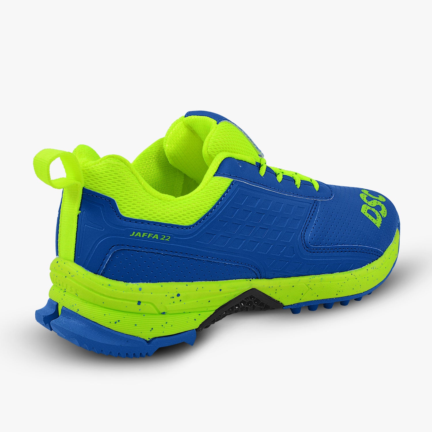 DSC Jaffa 23 Rubber Cricket Shoes - 2025 (Blue -Lime)