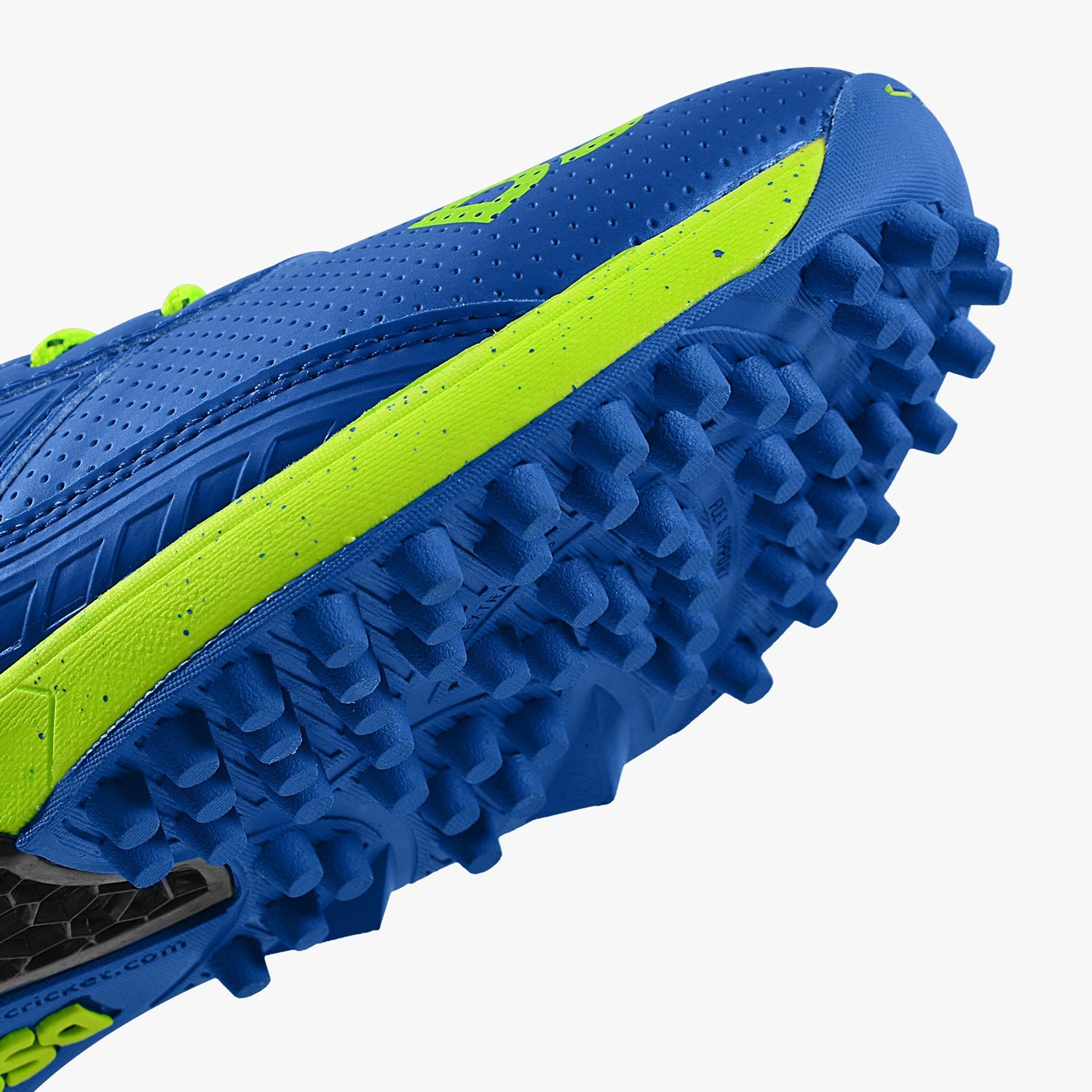 DSC Jaffa 22 Rubber Cricket Shoes - 2025 (Blue/Lime)