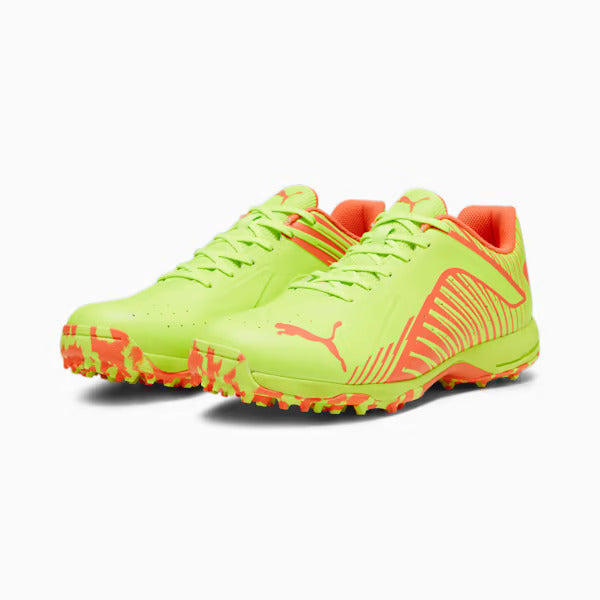 PUMA 22 FH  RUBBER CRICKET SHOES -  Pro Green-Fire Orchid