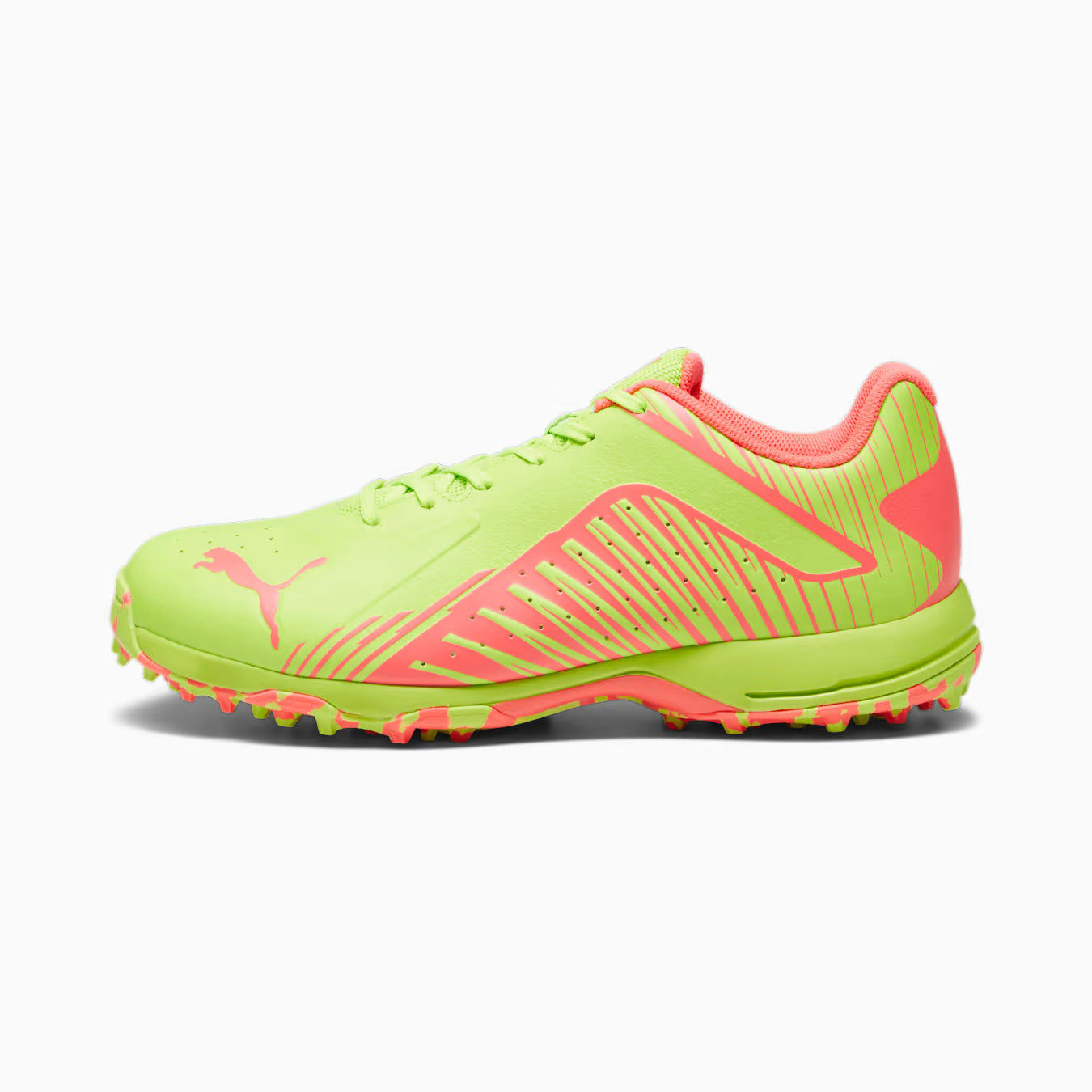PUMA 22 FH RUBBER CRICKET SHOES - Pro Green-Fire Orchid