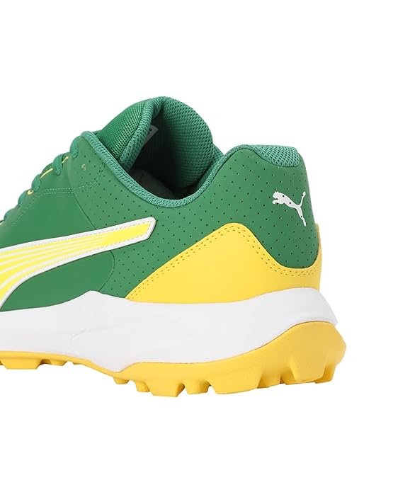 PUMA 24 FH Rubber Cricket Shoes - Archive Green-Pele Yellow-white