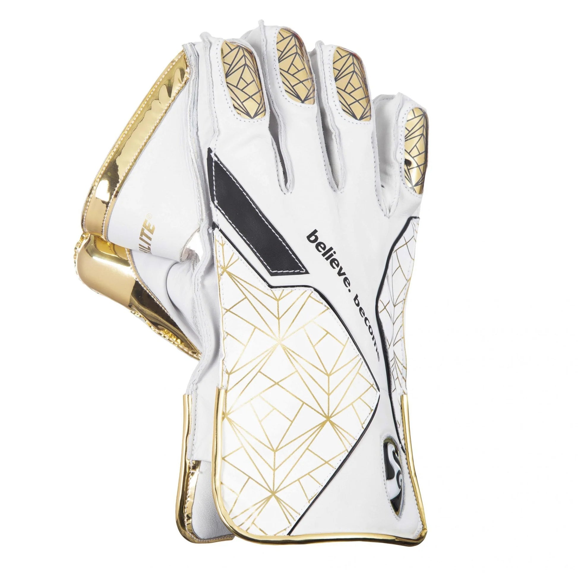SG Hilite White/Gold Wicket Keeping Gloves
