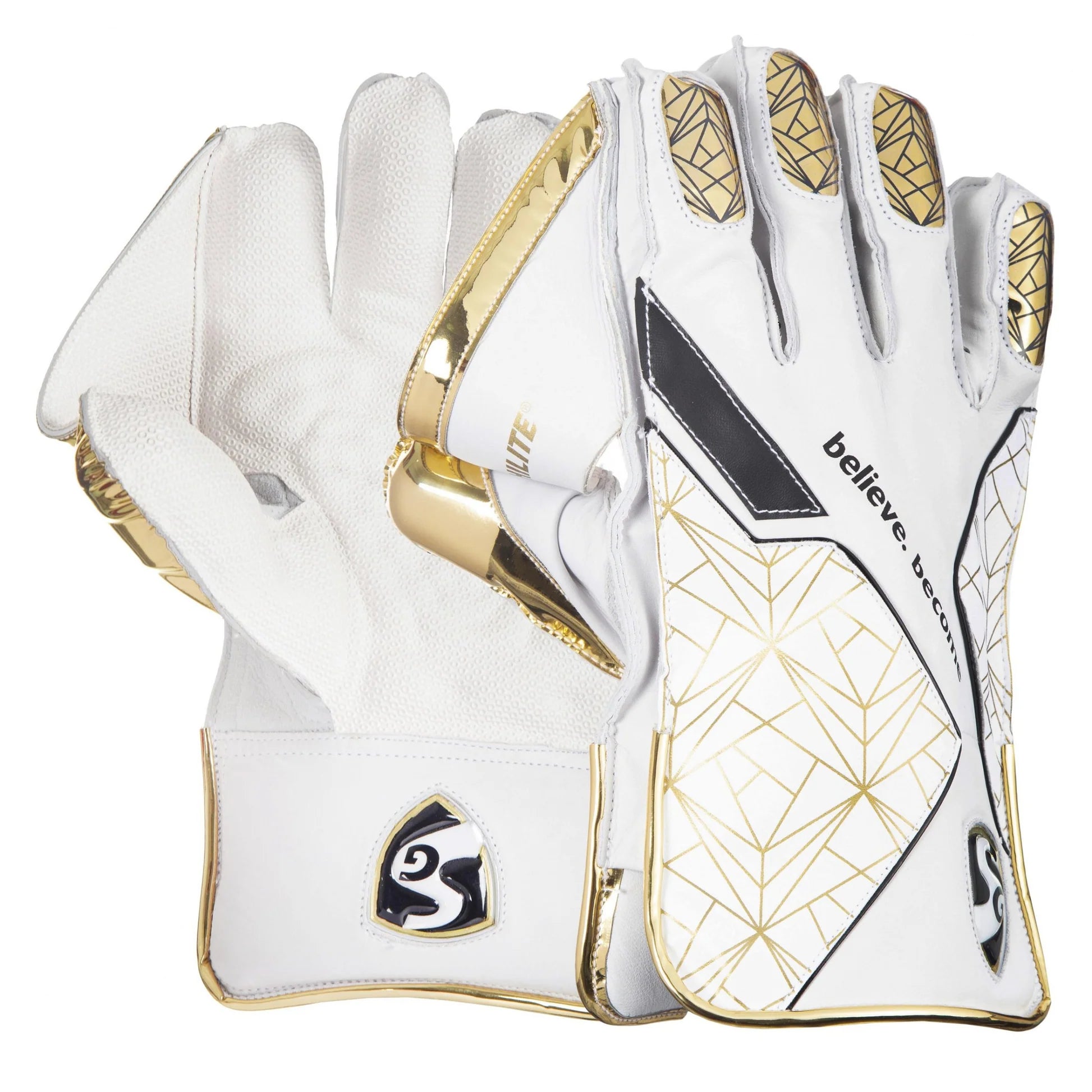 SG Hilite Full White Wicket Keeping Gloves - 2024