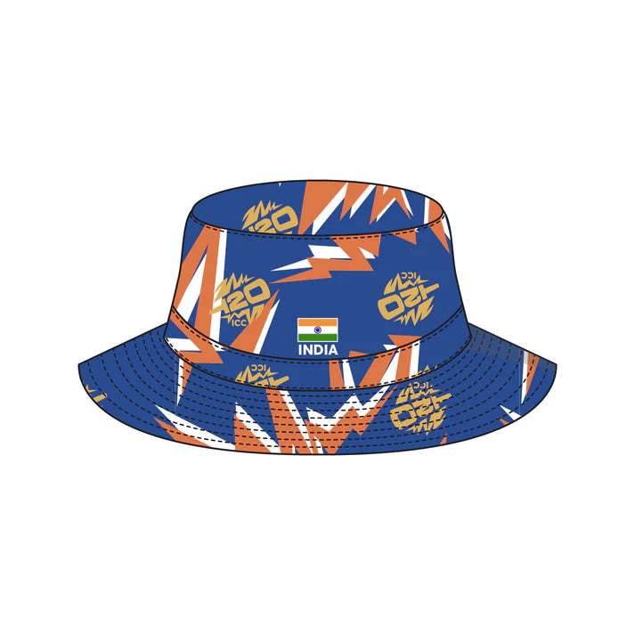 ICC T20 World Cup India Blue Bucket Hat - 2024