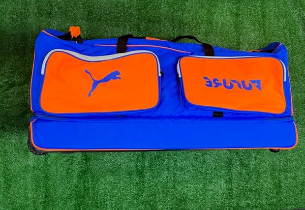 Puma Future 1 Cricket Wheelie Trolley Bag Royal Blue Orange