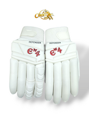 E4 Defender Full White Batting Gloves - 2025