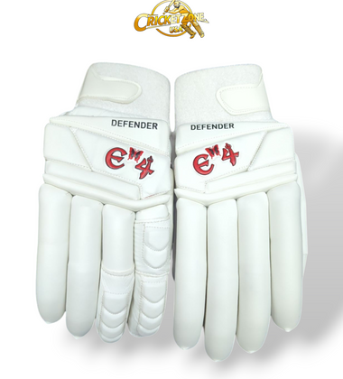 E4 Defender Full White Batting Gloves - 2025