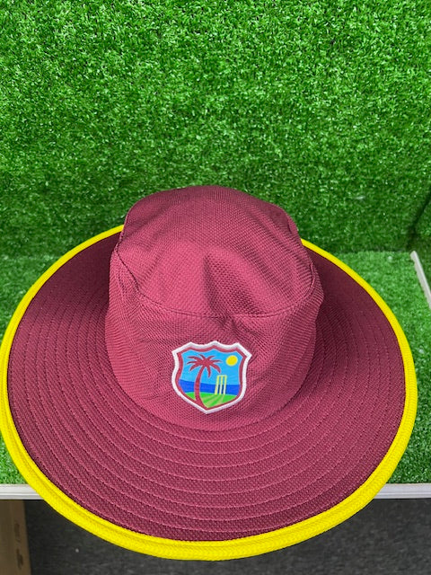 West Indies Wide Brim Maroon Sun Hat - 2023