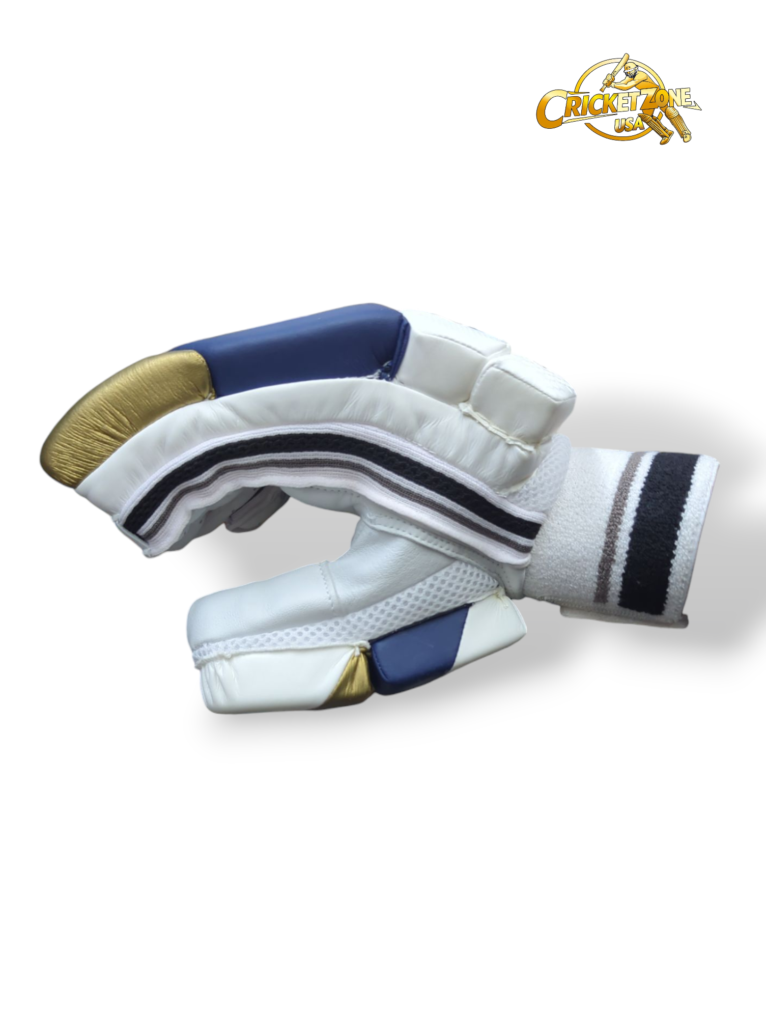 E4 GT 4.0 Batting Gloves - 2025 (White, Navy, & Gold)