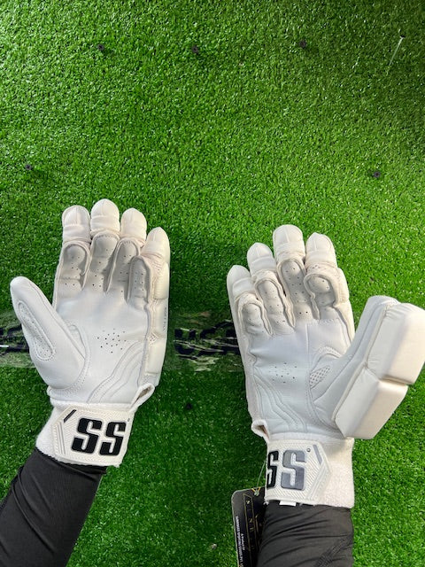 SS Super Test White Batting Gloves - 2024
