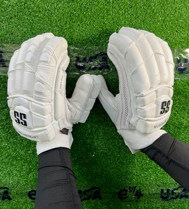 SS Limited Edition Full White Batting Gloves - 2024