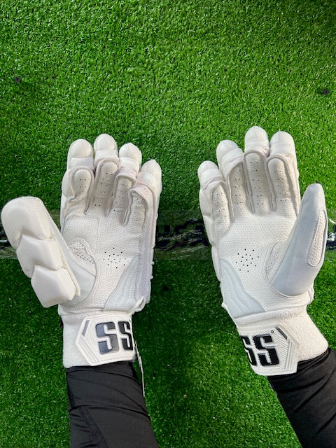 SS Limited Edition Full White Batting Gloves - 2024