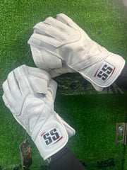 SS Reserve Edition Full White Wicket Keeping Gloves - 2025